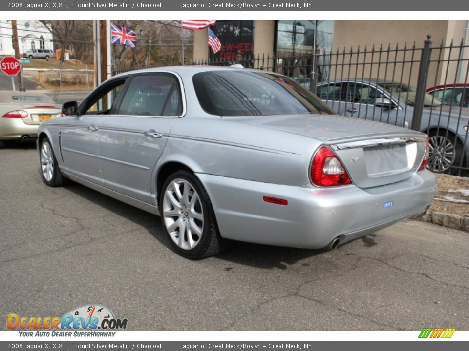2008 Jaguar XJ XJ8 L Liquid Silver Metallic / Charcoal Photo #4
