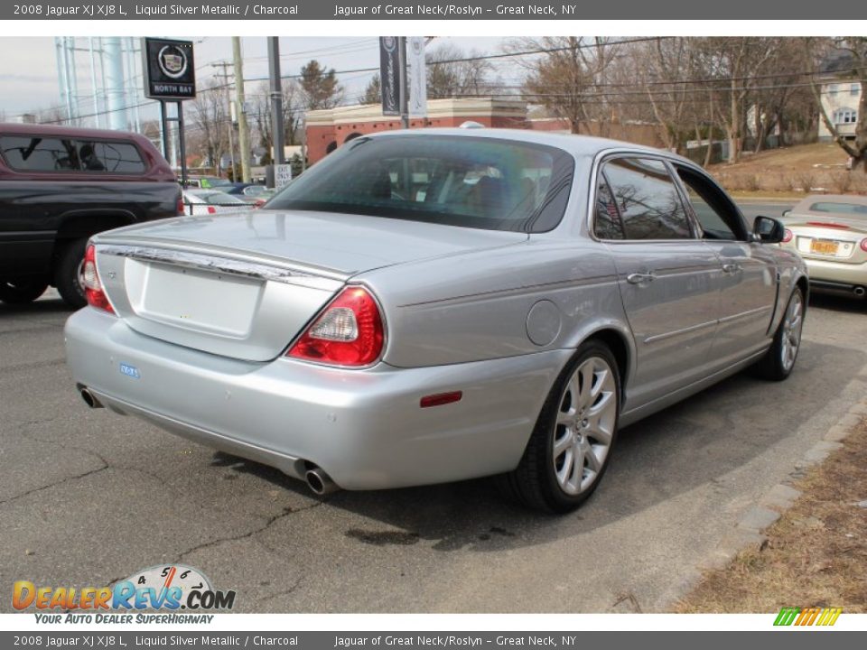 2008 Jaguar XJ XJ8 L Liquid Silver Metallic / Charcoal Photo #6