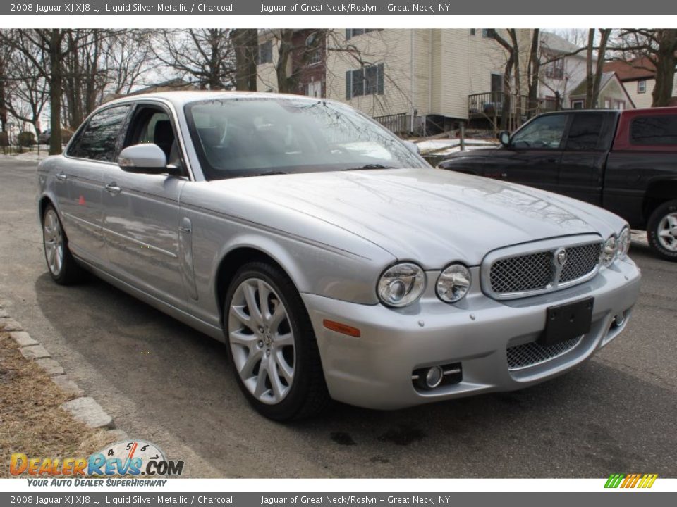 2008 Jaguar XJ XJ8 L Liquid Silver Metallic / Charcoal Photo #7