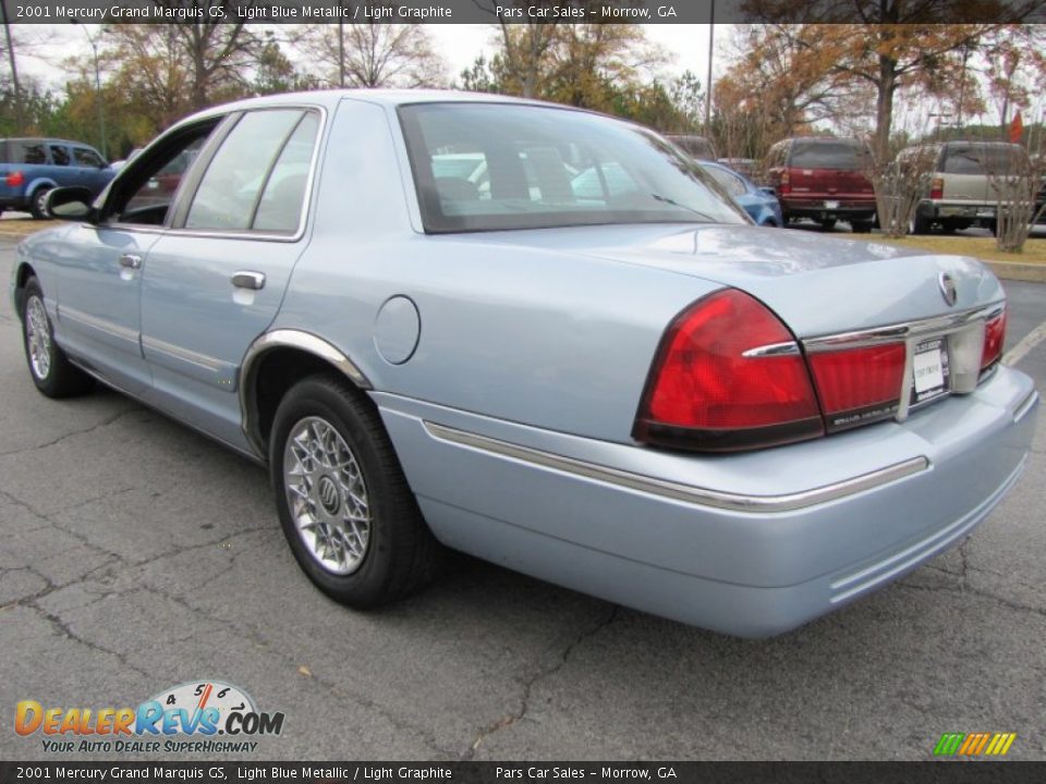 2001 Mercury Grand Marquis GS Light Blue Metallic / Light Graphite Photo #2