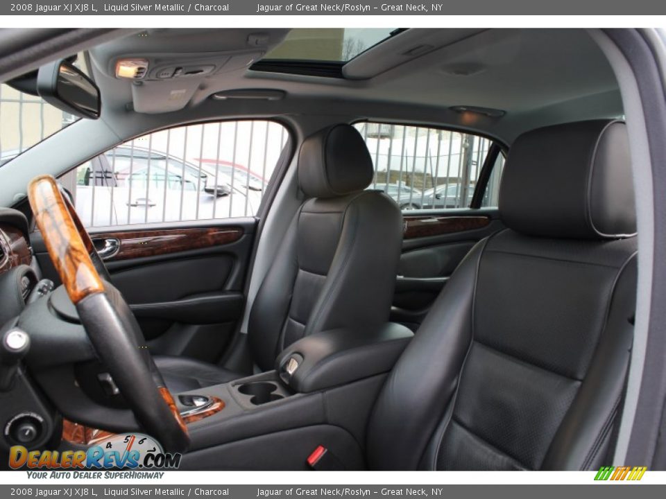 2008 Jaguar XJ XJ8 L Liquid Silver Metallic / Charcoal Photo #21