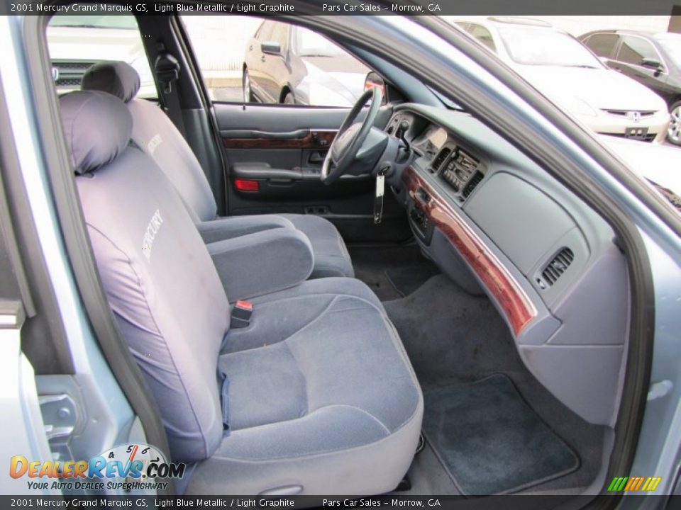 2001 Mercury Grand Marquis GS Light Blue Metallic / Light Graphite Photo #10