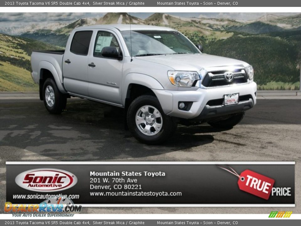 2013 Toyota Tacoma V6 SR5 Double Cab 4x4 Silver Streak Mica / Graphite Photo #1
