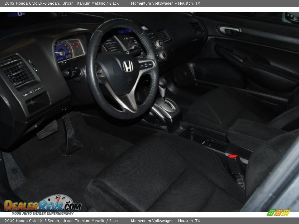 2009 Honda Civic LX-S Sedan Urban Titanium Metallic / Black Photo #10