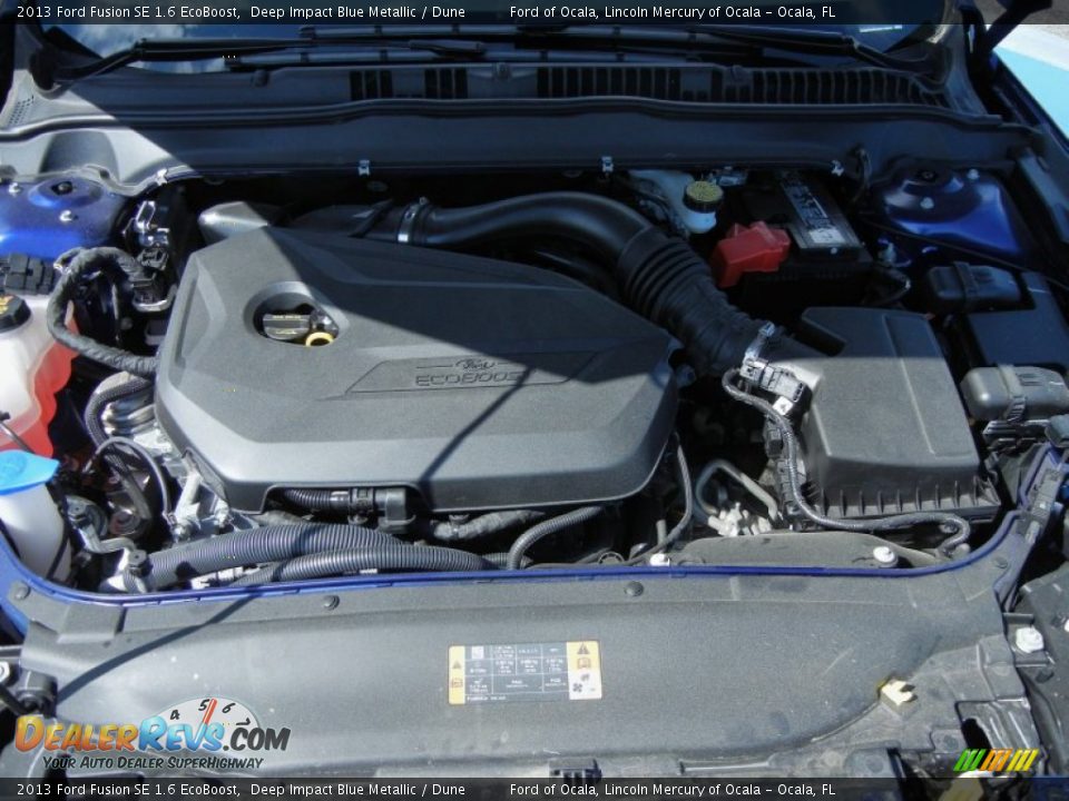 2013 Ford Fusion SE 1.6 EcoBoost Deep Impact Blue Metallic / Dune Photo #11