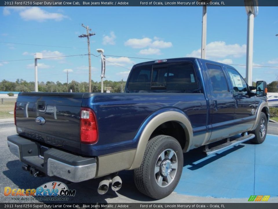 2013 Ford F250 Super Duty Lariat Crew Cab Blue Jeans Metallic / Adobe Photo #3