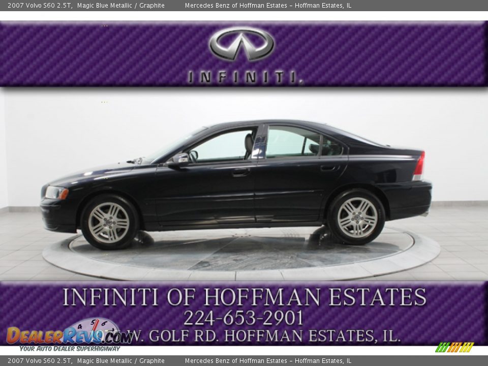 2007 Volvo S60 2.5T Magic Blue Metallic / Graphite Photo #2