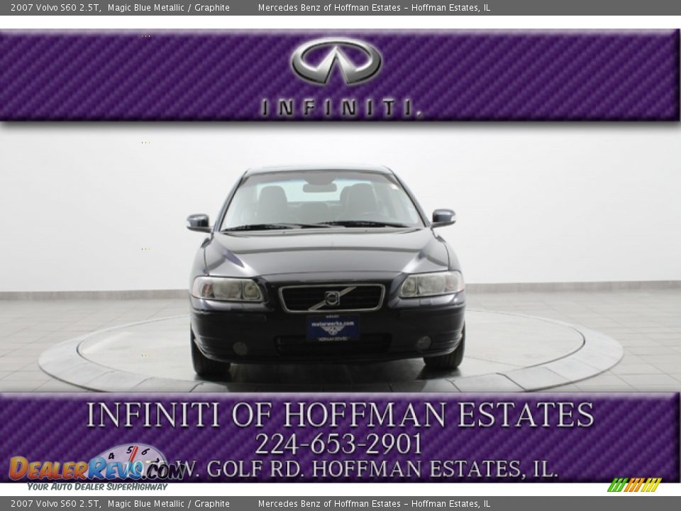 2007 Volvo S60 2.5T Magic Blue Metallic / Graphite Photo #3