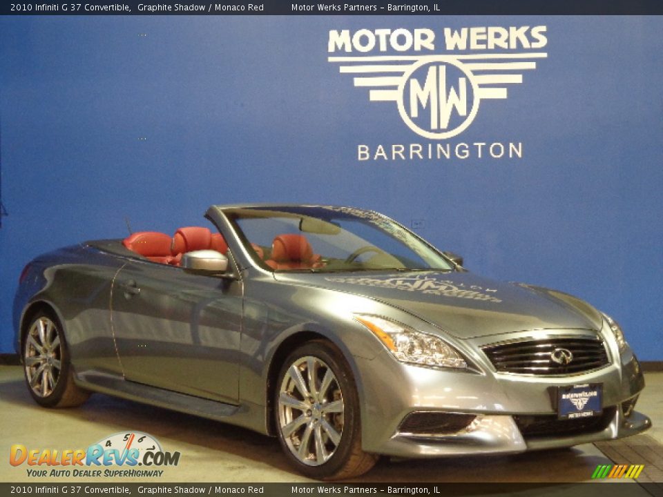 2010 Infiniti G 37 Convertible Graphite Shadow / Monaco Red Photo #1