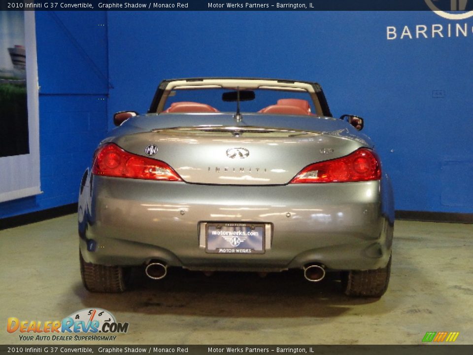 2010 Infiniti G 37 Convertible Graphite Shadow / Monaco Red Photo #7