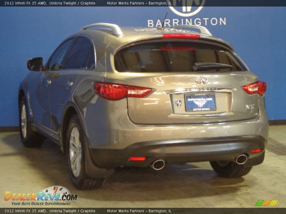 2012 Infiniti FX 35 AWD Umbria Twilight / Graphite Photo #7