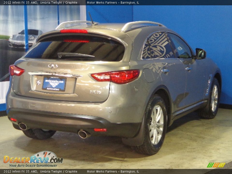 2012 Infiniti FX 35 AWD Umbria Twilight / Graphite Photo #10