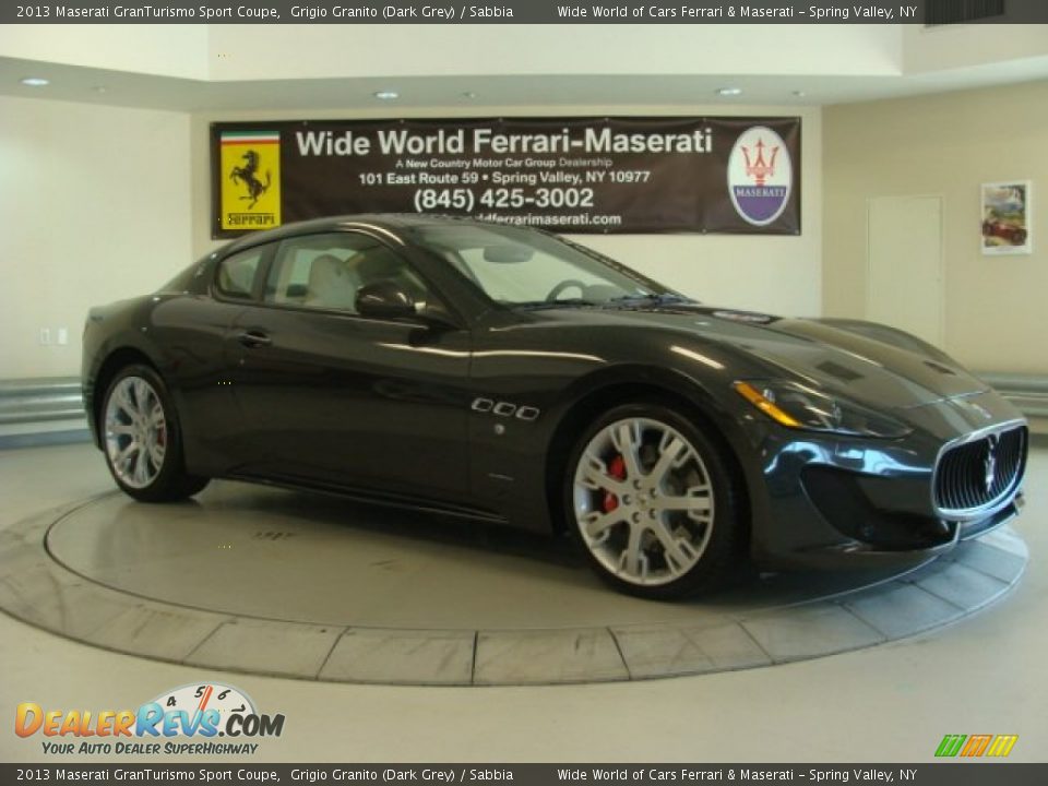 2013 Maserati GranTurismo Sport Coupe Grigio Granito (Dark Grey) / Sabbia Photo #1