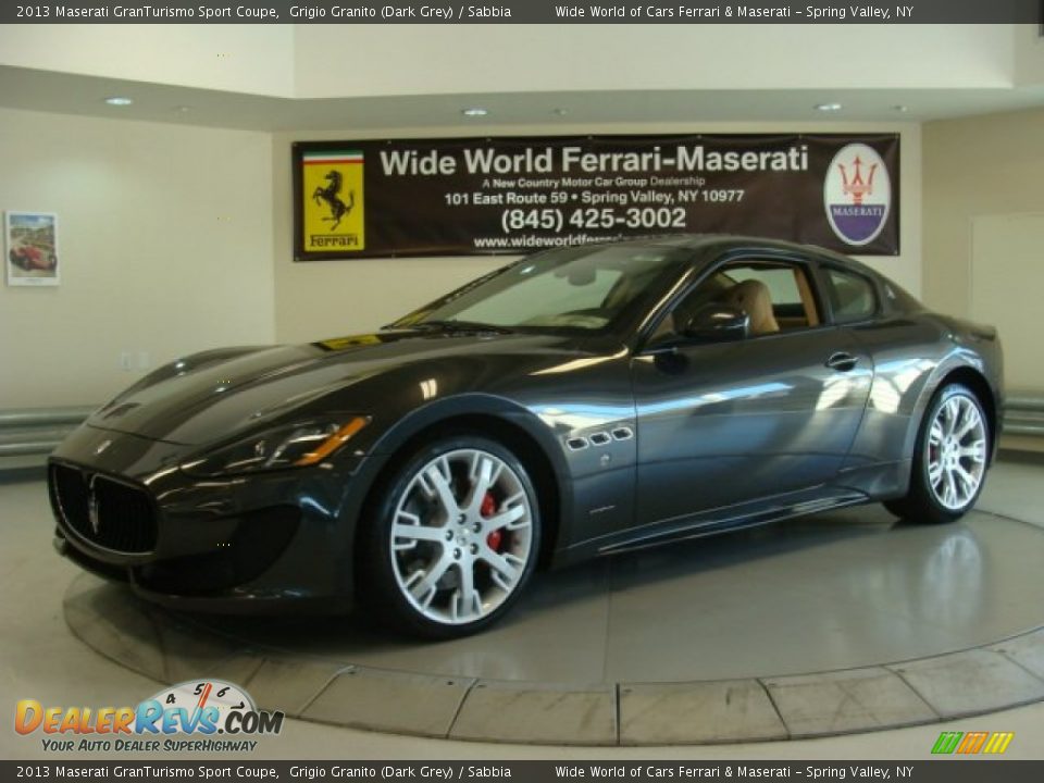 2013 Maserati GranTurismo Sport Coupe Grigio Granito (Dark Grey) / Sabbia Photo #3