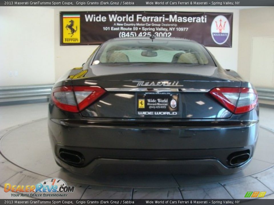 2013 Maserati GranTurismo Sport Coupe Grigio Granito (Dark Grey) / Sabbia Photo #6