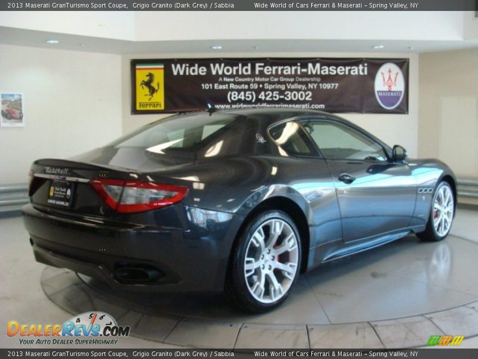 2013 Maserati GranTurismo Sport Coupe Grigio Granito (Dark Grey) / Sabbia Photo #7