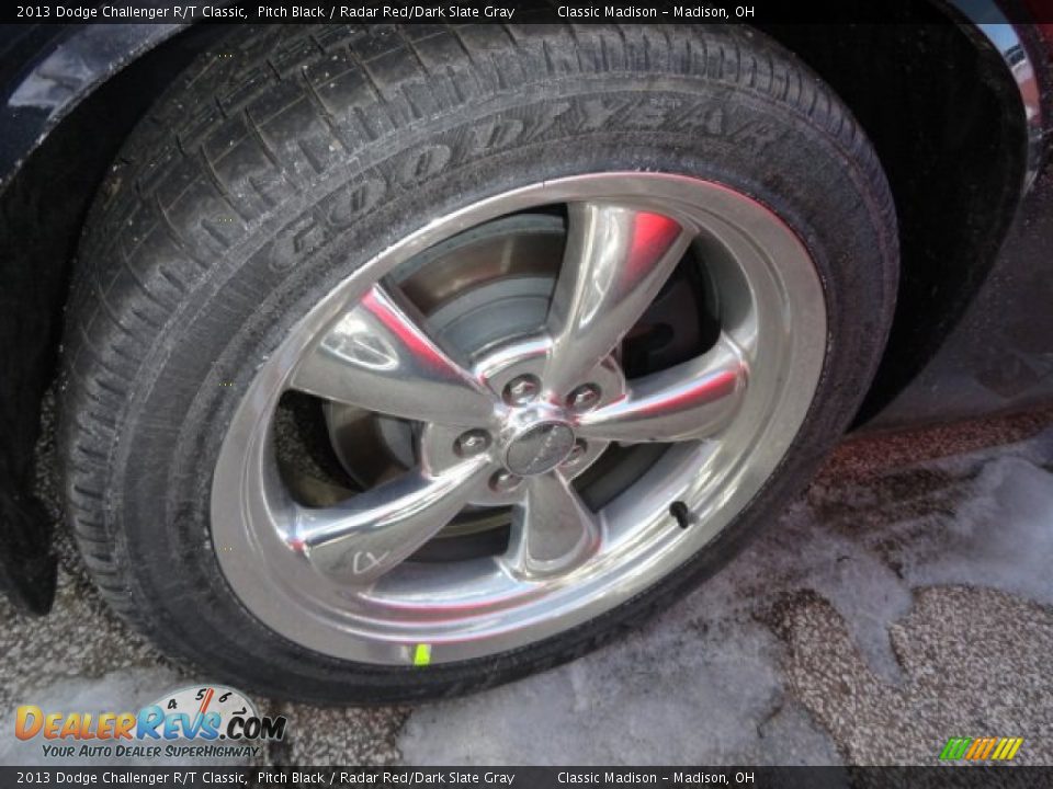 2013 Dodge Challenger R/T Classic Pitch Black / Radar Red/Dark Slate Gray Photo #3