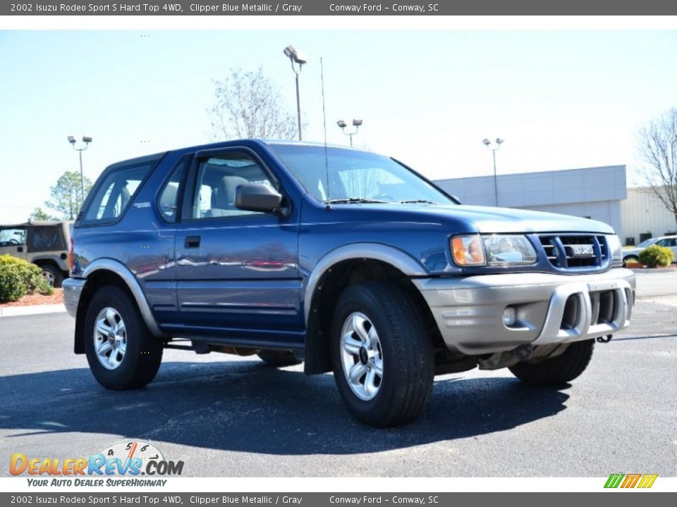 2002 Isuzu Rodeo Sport S Hard Top 4WD Clipper Blue Metallic / Gray Photo #3