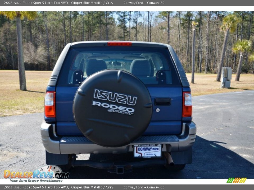 2002 Isuzu Rodeo Sport S Hard Top 4WD Clipper Blue Metallic / Gray Photo #6