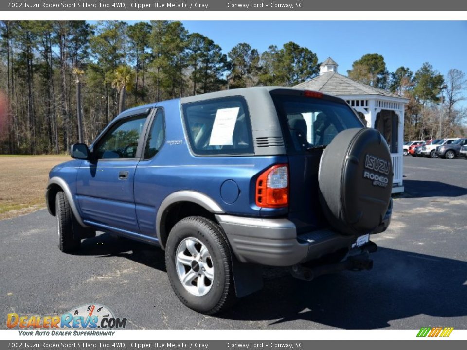 2002 Isuzu Rodeo Sport S Hard Top 4WD Clipper Blue Metallic / Gray Photo #7