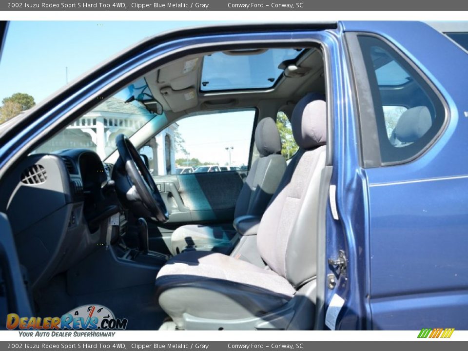 2002 Isuzu Rodeo Sport S Hard Top 4WD Clipper Blue Metallic / Gray Photo #12