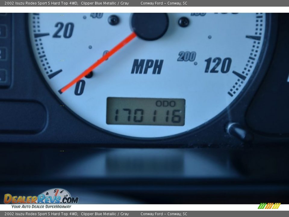 2002 Isuzu Rodeo Sport S Hard Top 4WD Clipper Blue Metallic / Gray Photo #20