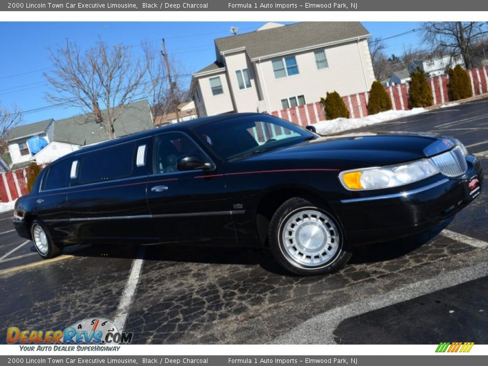 2000 Lincoln Town Car Executive Limousine Black / Deep Charcoal Photo #1
