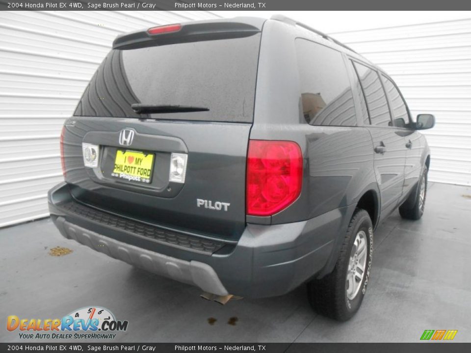 2004 Honda Pilot EX 4WD Sage Brush Pearl / Gray Photo #4