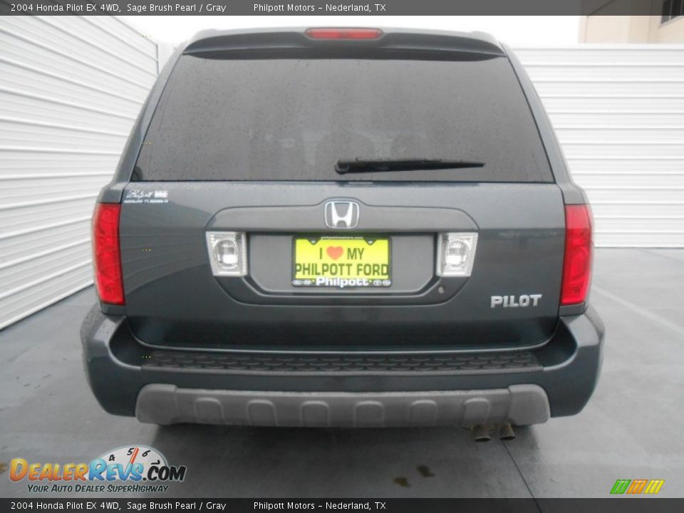 2004 Honda Pilot EX 4WD Sage Brush Pearl / Gray Photo #5