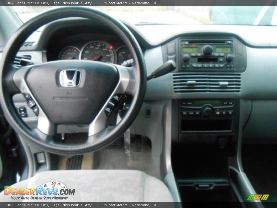 2004 Honda Pilot EX 4WD Sage Brush Pearl / Gray Photo #33