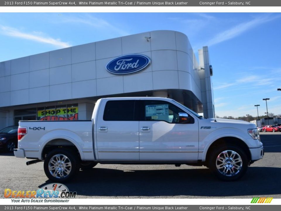 2013 Ford F150 Platinum SuperCrew 4x4 White Platinum Metallic Tri-Coat / Platinum Unique Black Leather Photo #2