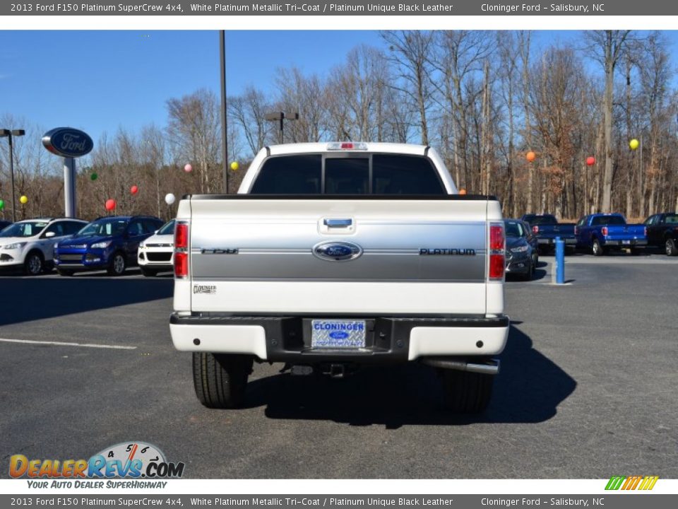 2013 Ford F150 Platinum SuperCrew 4x4 White Platinum Metallic Tri-Coat / Platinum Unique Black Leather Photo #4