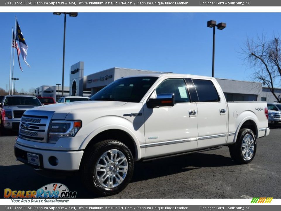 2013 Ford F150 Platinum SuperCrew 4x4 White Platinum Metallic Tri-Coat / Platinum Unique Black Leather Photo #6