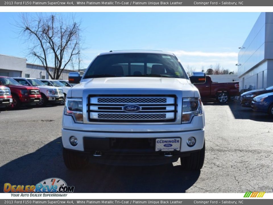 2013 Ford F150 Platinum SuperCrew 4x4 White Platinum Metallic Tri-Coat / Platinum Unique Black Leather Photo #7
