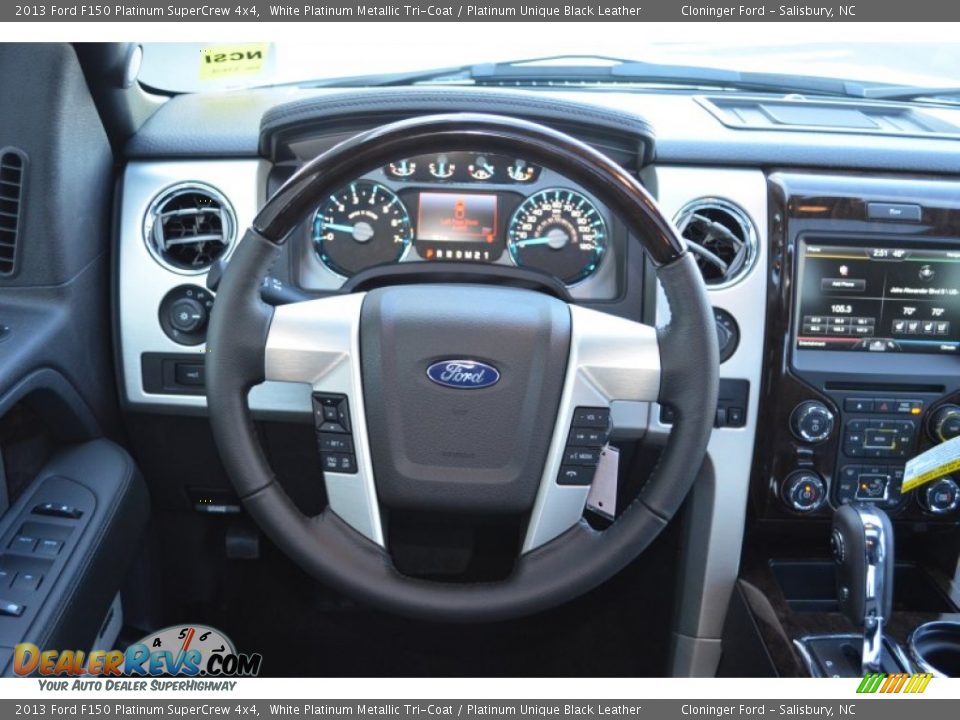 2013 Ford F150 Platinum SuperCrew 4x4 White Platinum Metallic Tri-Coat / Platinum Unique Black Leather Photo #29
