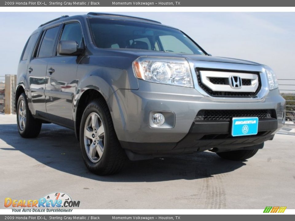 2009 Honda Pilot EX-L Sterling Gray Metallic / Black Photo #1
