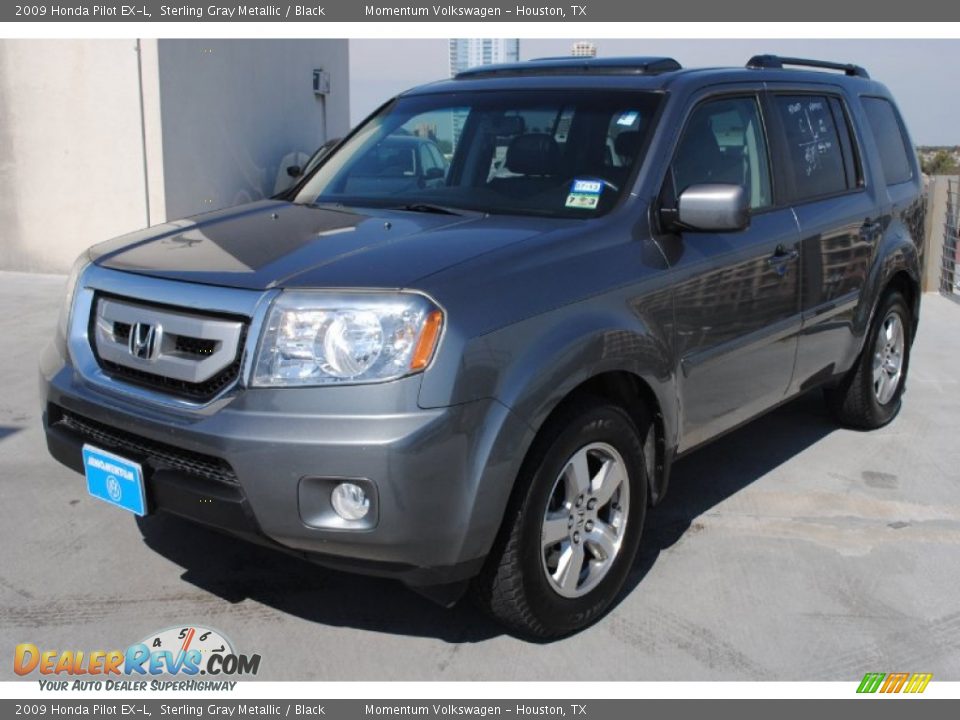 2009 Honda Pilot EX-L Sterling Gray Metallic / Black Photo #3