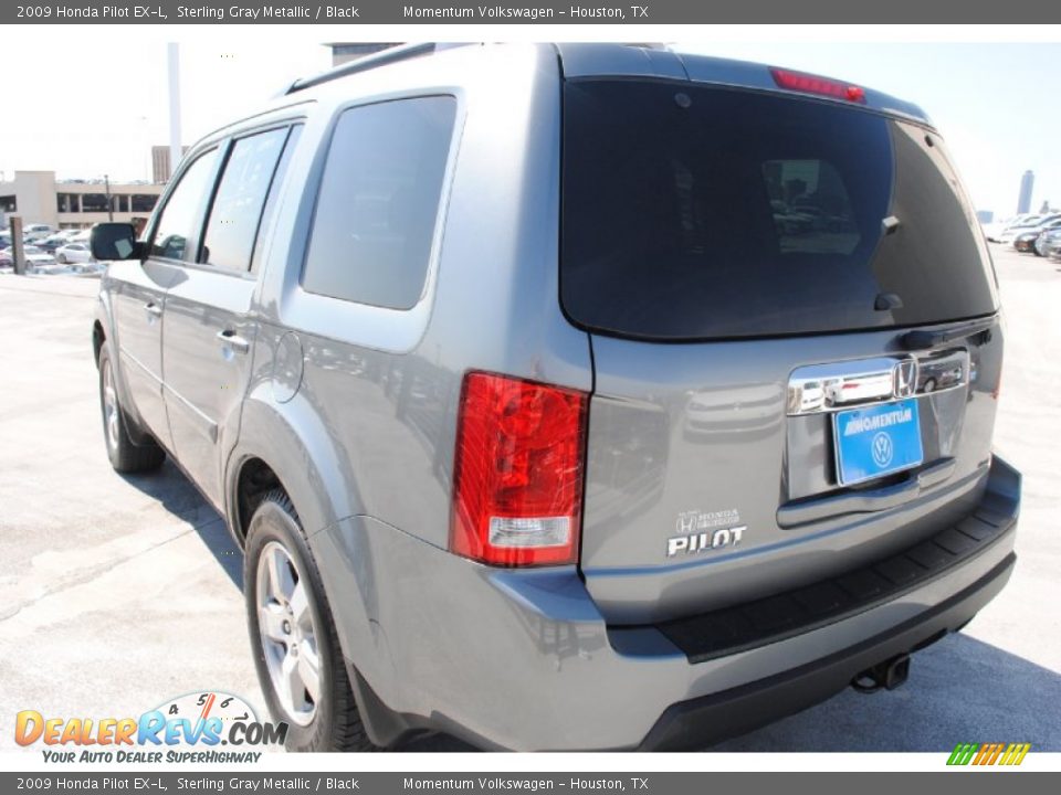 2009 Honda Pilot EX-L Sterling Gray Metallic / Black Photo #6