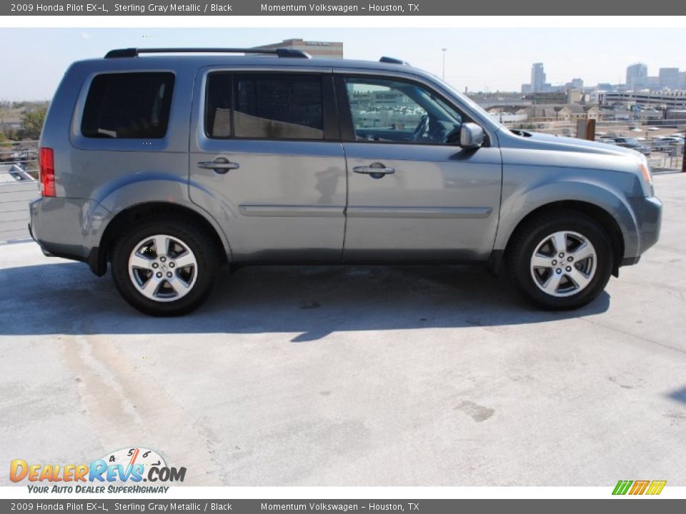2009 Honda Pilot EX-L Sterling Gray Metallic / Black Photo #11