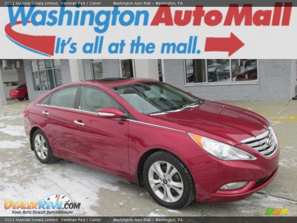 2011 Hyundai Sonata Limited Venetian Red / Camel Photo #1