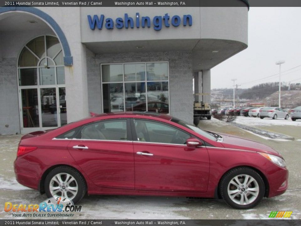 2011 Hyundai Sonata Limited Venetian Red / Camel Photo #2