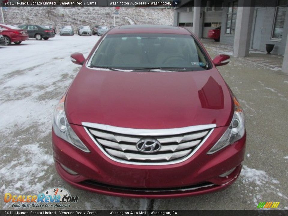 2011 Hyundai Sonata Limited Venetian Red / Camel Photo #5