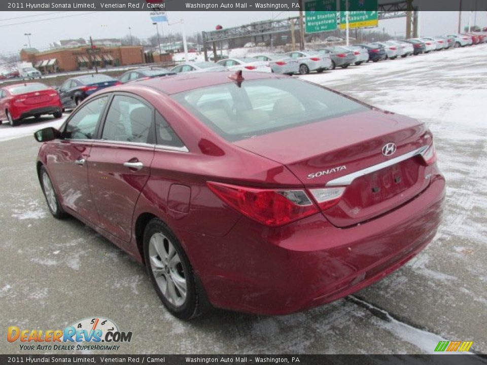 2011 Hyundai Sonata Limited Venetian Red / Camel Photo #8