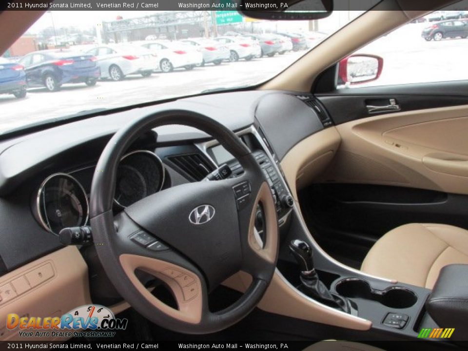 2011 Hyundai Sonata Limited Venetian Red / Camel Photo #10