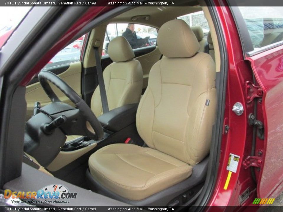 2011 Hyundai Sonata Limited Venetian Red / Camel Photo #11