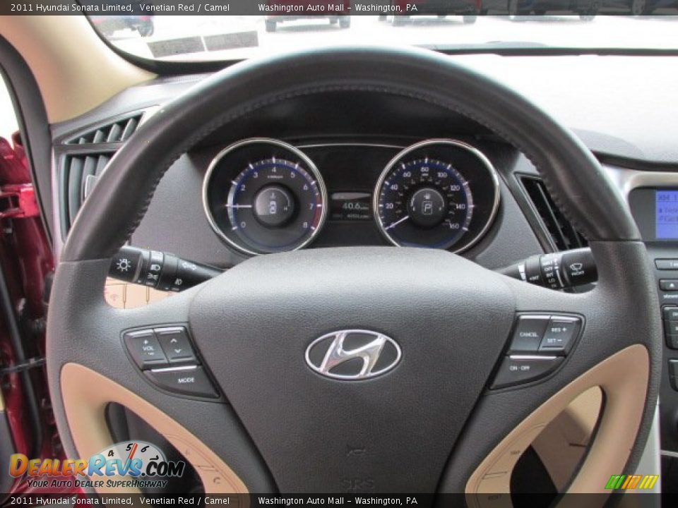 2011 Hyundai Sonata Limited Venetian Red / Camel Photo #17