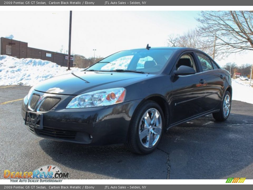 2009 Pontiac G6 GT Sedan Carbon Black Metallic / Ebony Photo #1