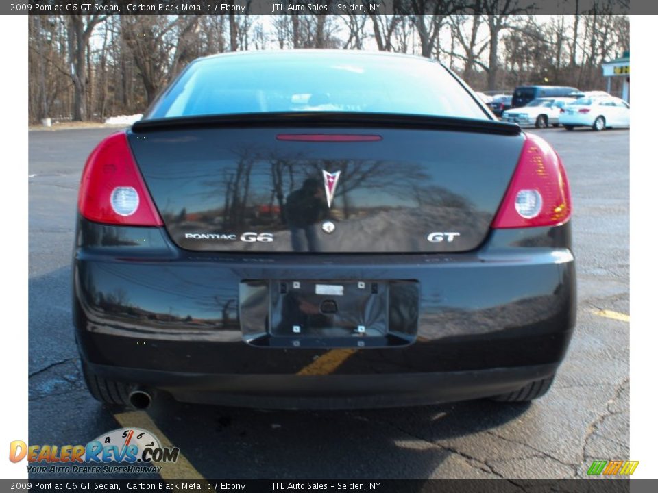 2009 Pontiac G6 GT Sedan Carbon Black Metallic / Ebony Photo #5