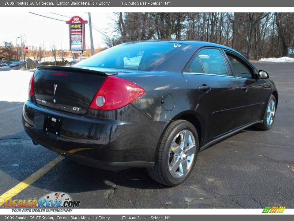 2009 Pontiac G6 GT Sedan Carbon Black Metallic / Ebony Photo #6