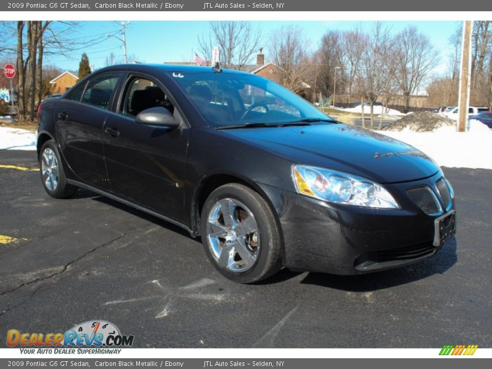 2009 Pontiac G6 GT Sedan Carbon Black Metallic / Ebony Photo #7